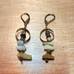 Quartz Stone Boho Drop Earrings
